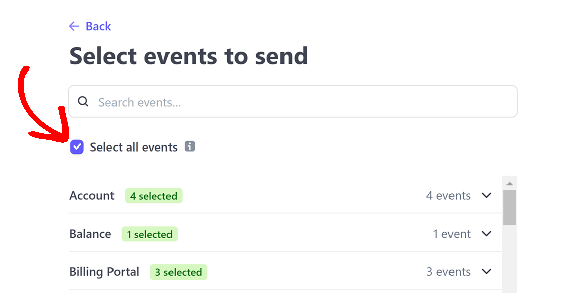 selecionar-todos-eventos - WPForms Caixa de verificação Selecionar todos os eventos