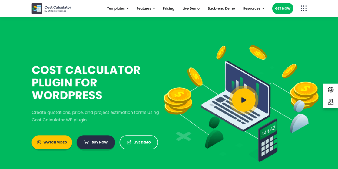 Construtor de Calculadora de Custos - WPForms P ilde{a}gina inicial do Cost Calculator Builder