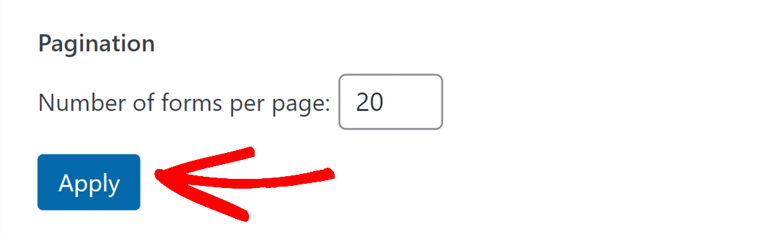 Change Pagination Forms Overview - WPForms Save changes