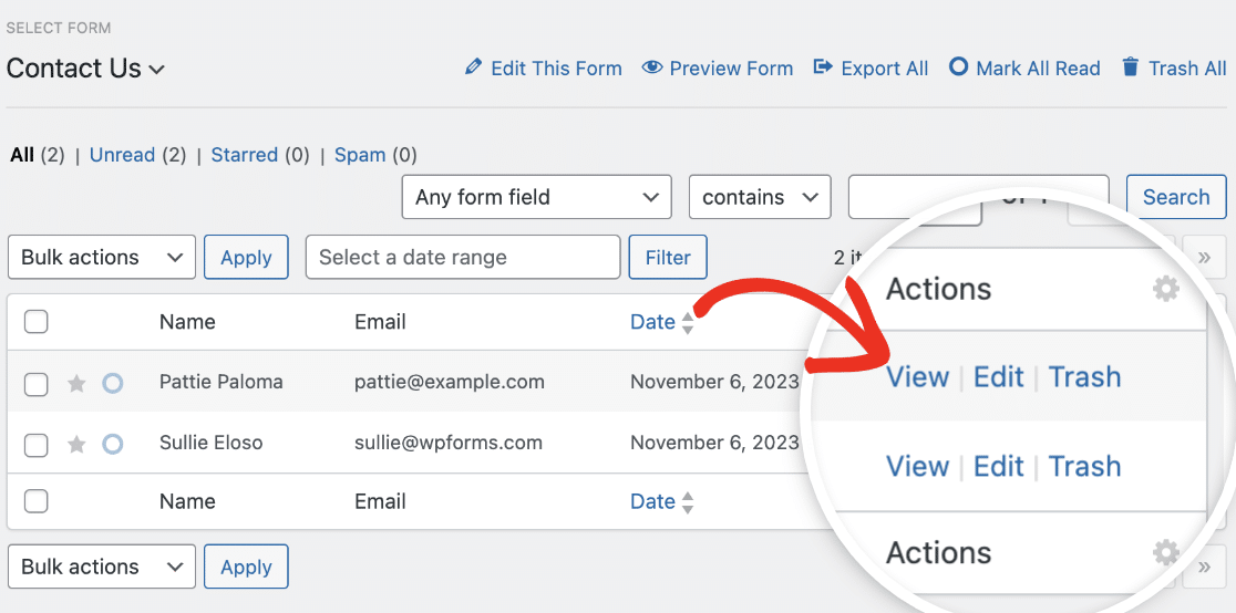 View Individual Entry Page in WPForms - WPForms View individual entry page in WPForms