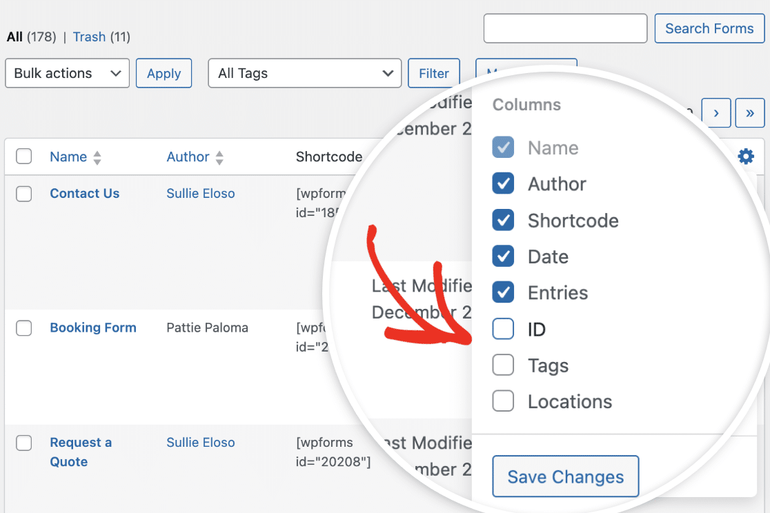 Select Columns to Add Select Columns to add