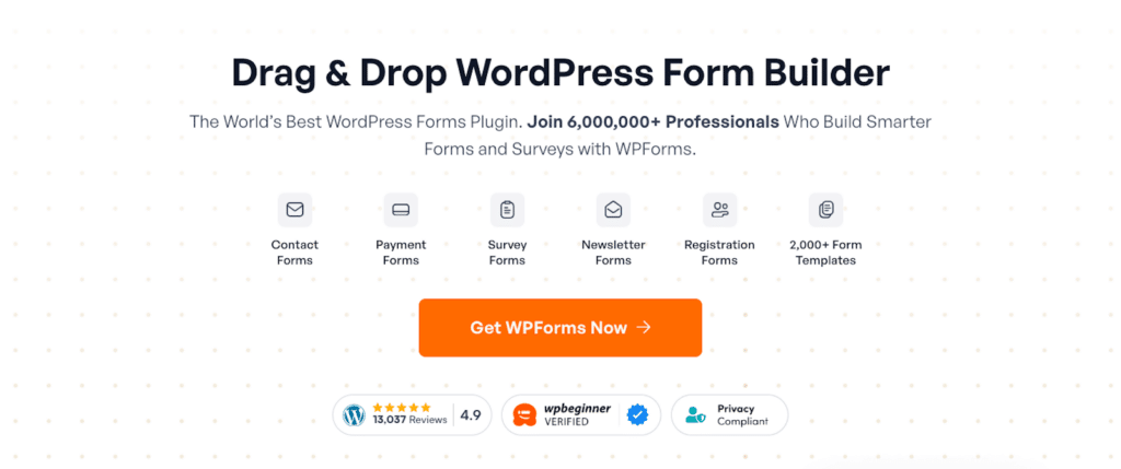 Navegando para a página inicial do WPForms