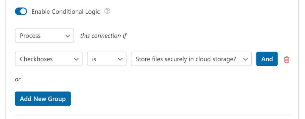 esempio-logica-condizionale-dropbox - WPForms Regola di logica condizionale per Dropbox