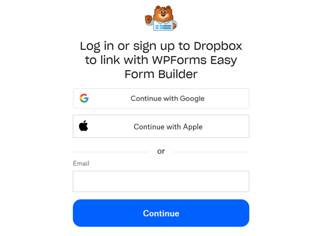 login-dropbox-1 - WPForms Accesso all'account Dropbox