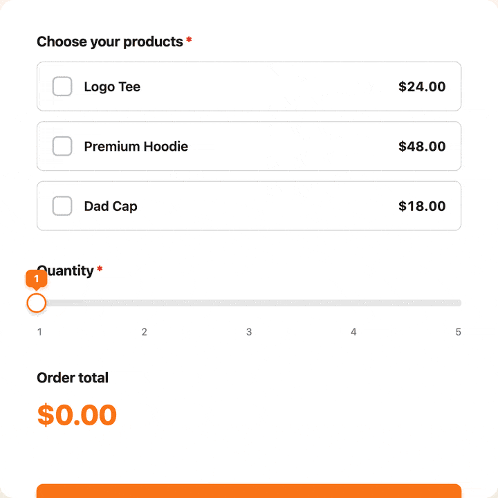 onestripe vender - WPForms Formulário de pedido Stripe do WPForms animado sendo preenchido com um total de pedido em tempo real