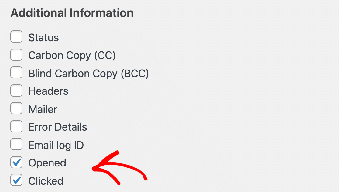 Ativar exportação de dados de abertura e clique - WP Mail SMTP Ativar exportação de dados de abertura e clique