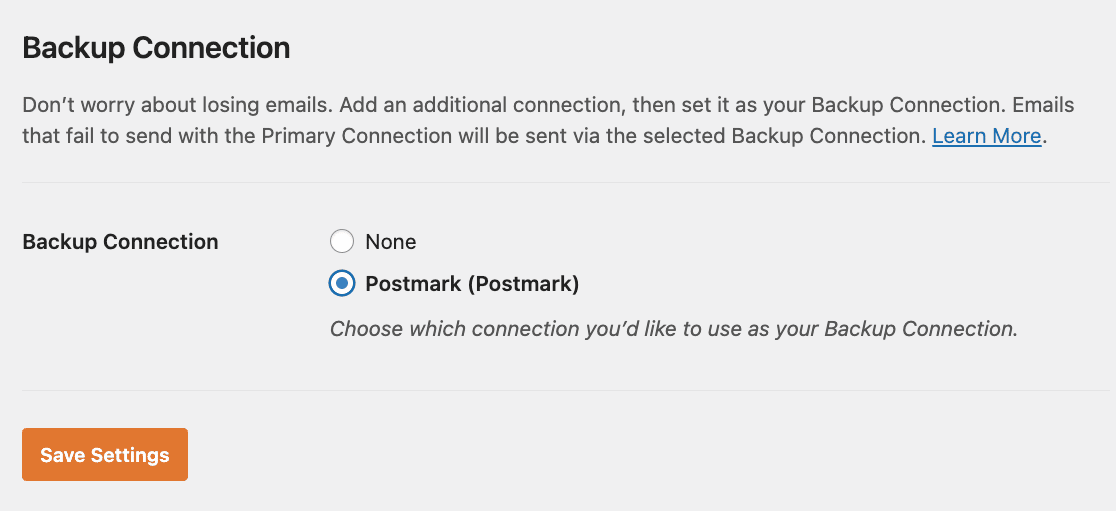 Set Backup Connection - WP Mail SMTP Choosing a Backup Connection for WP Mail SMTP