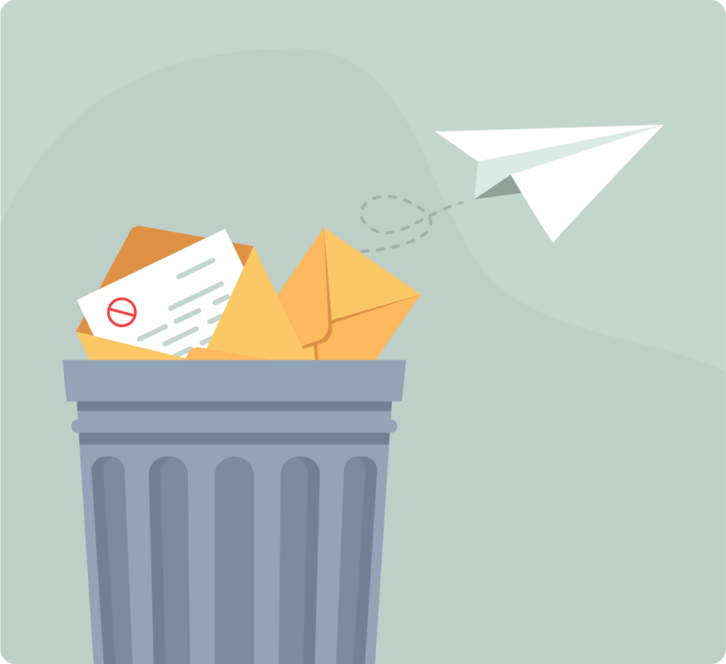 Impedir E-mail Marcado como Spam - WP Mail SMTP Ilustração de impedimento de e-mail ser marcado como spam