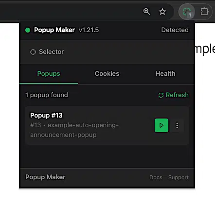 A Beginner'S Guide To The Popup Maker Debug Tools Chrome Extension 5 Popup Maker Debug Tools List Of Popups