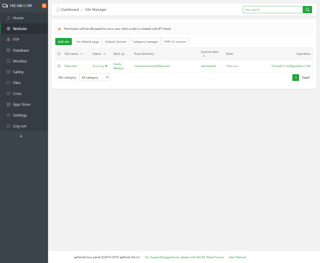 WebSite blockchain
