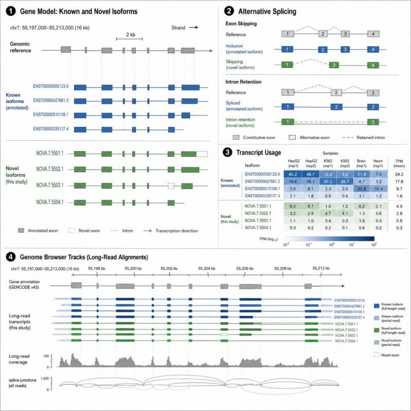 Transcript-level bioinformatics output overview