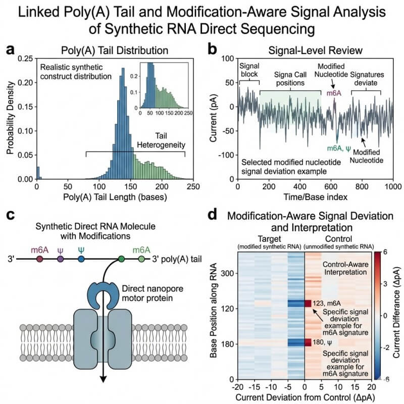 Poly(A) tail and modification-aware signal summary