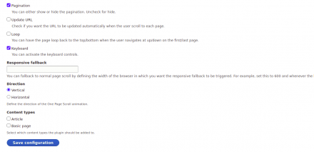 Default module settings