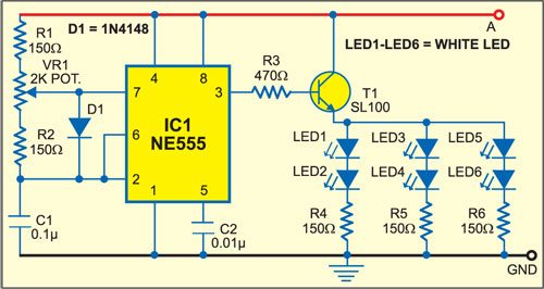 White LED Based Emergency Lamp and Turning Indicator