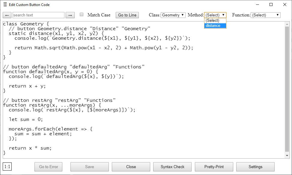 EBTCalc Screenshot, Edit Window EBTCalc Screenshot
