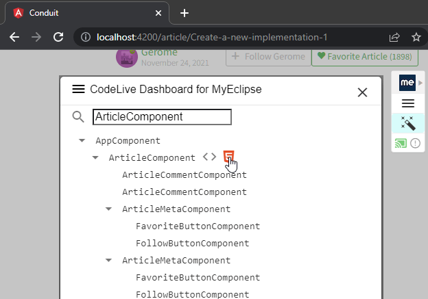 me-codelive-angular HTML Template