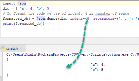 Format JSON code Example