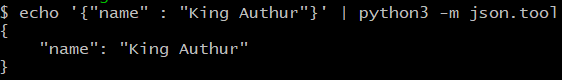 Command Line Interface with JSON