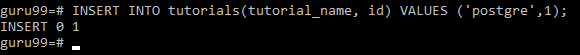 PostgreSQL In Tabelle einfügen
