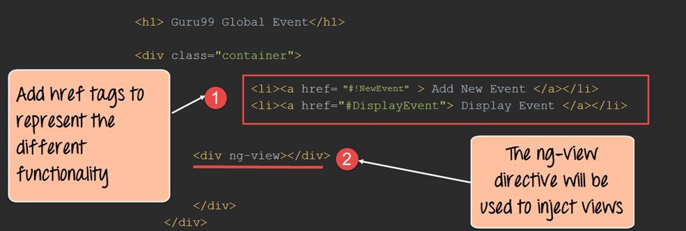 Implement ng-view in AngularJS
