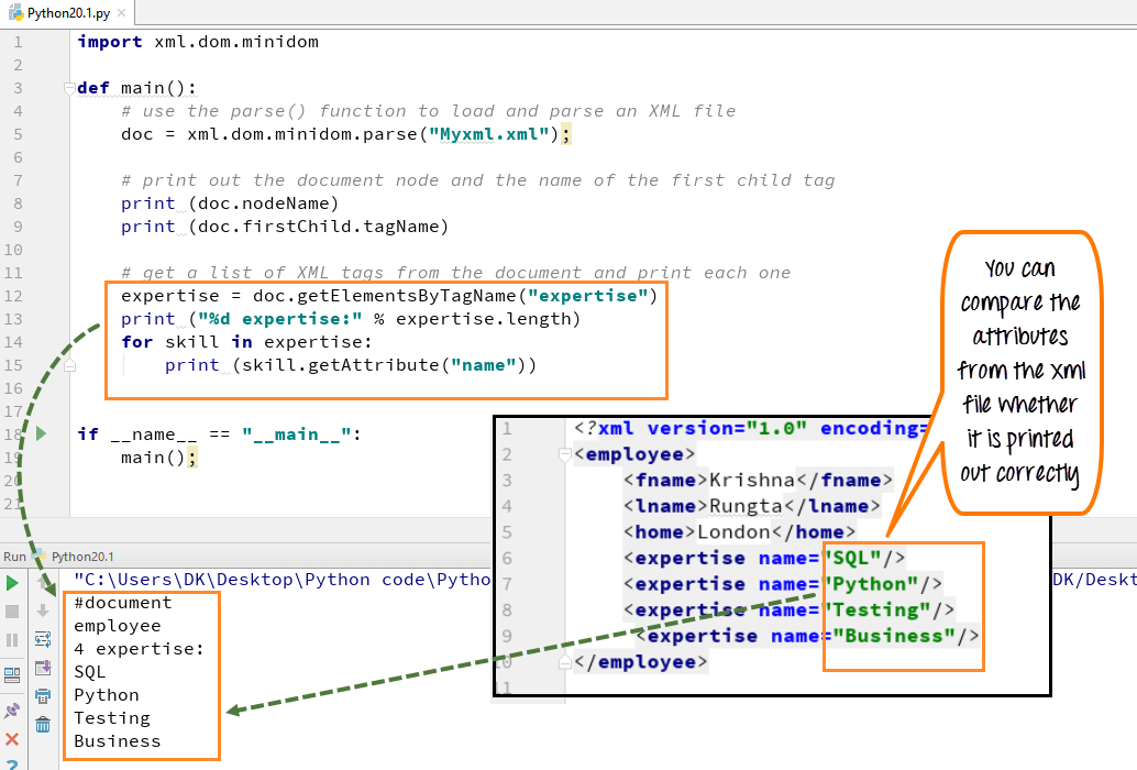 Ανάλυση XML χρησιμοποιώντας minidom