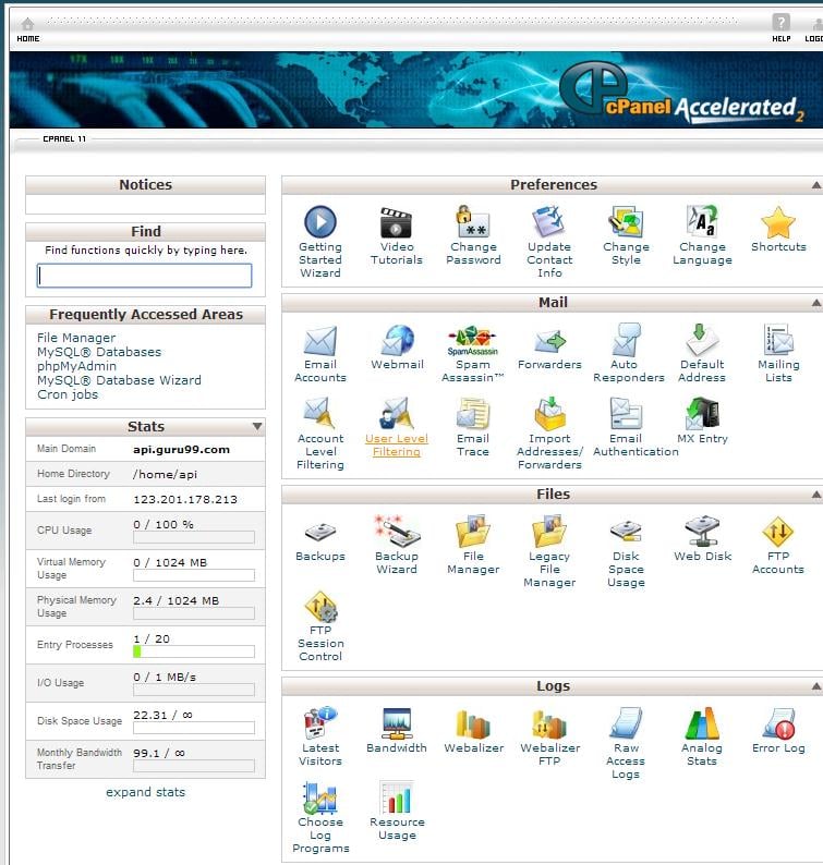 The Solution using Cpanel or Similar Software