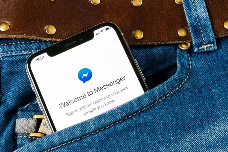 Appli Messenger sur un téléphone portable