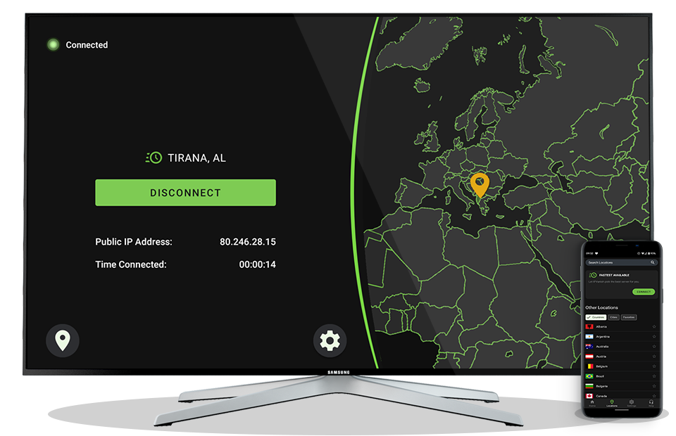IPVanish app on Android devices
