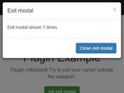 Bootstrap 5 Exit Intent Popup Plugin - Exit Modal