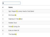 Simple jQuery Table Filter Plugin with Keyword Highlight - Table Searching