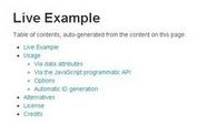 jQuery Plugin For Simple Table of Contents - toc