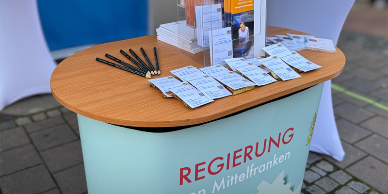 Stand der Regierung bei der Ausbildungsmessse Ansbach