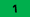 Green square with the number 1