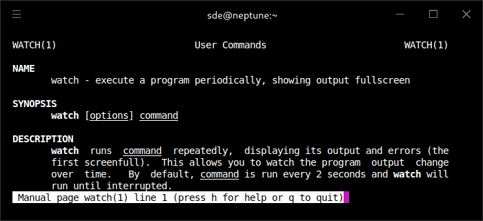 watch command