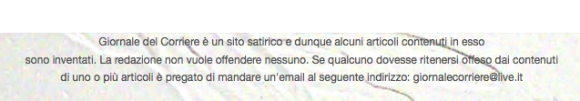 un sito SATIRICO ("satire")