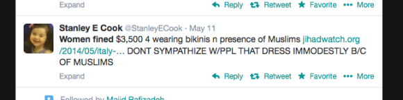 "Don't sympathize with people that dress immodestly because of Muslims"