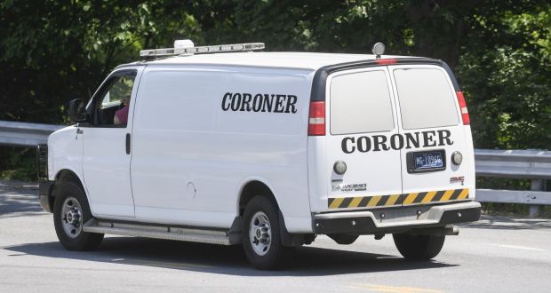 BerksCoronerVanFullWebstock Berks County Coroner van heading to scene