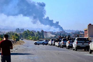 Kämpfe in der Nähe von Suweida, Syrien, Juli 2025 (Foto: Rojava Information Center)