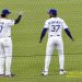 MLB: Dodgers 7, Reds 0 (Aug. 25, 2025) – Shohei tutors Teoscar? Based on the video and photos...was Shohei giving Teoscar some pointers on how to play right field?