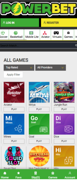 powerbet mobile games