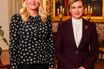 La première dame d'Ukraine, Olena Zelenska, a été accueillie par la princesse héritière Mette-Marit lors d'une visite au palais, à Oslo, en Norvège, le 24 octobre 2025.