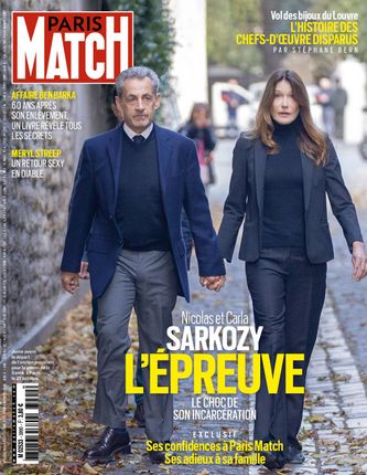 Nicolas et Carla Sarkozy à la une de Paris Match du 22 octobre 2025 (N°3890)