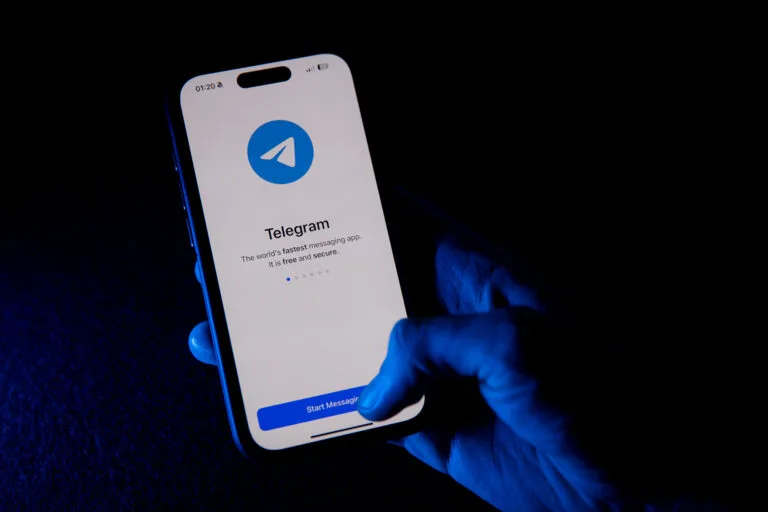A smartphone showing the Telegram app.