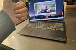 Lenovo's ThinkBook Auto Twist is a laptop that swivels to face you