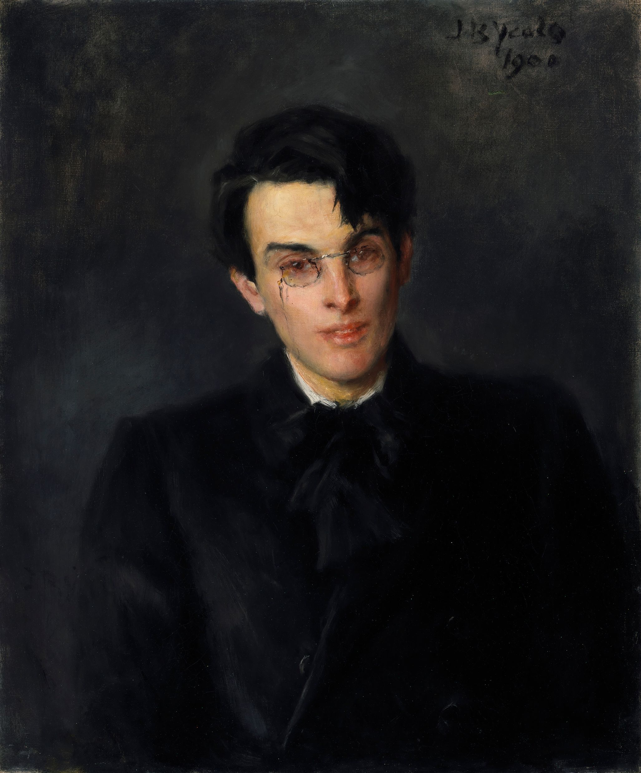 "Portrait de William Butler Yeats (1865-1939) poète", réalisé en 1900 par son père, le peintre irlandais John Butler Yeats. Galerie nationale d'Irlande à Dublin