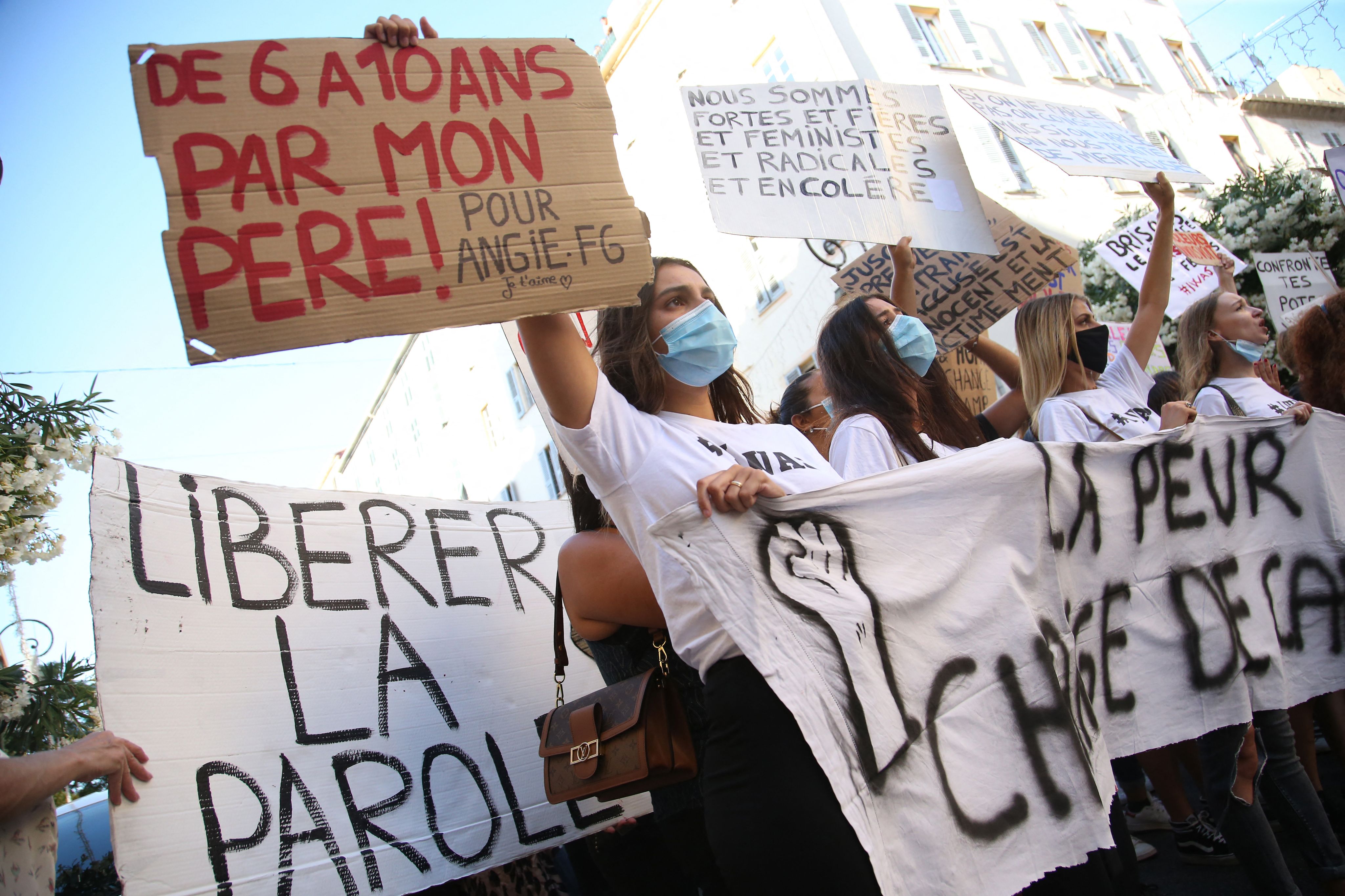 Manifestation de lutte  contre l'inceste à Ajaccio, le 5 juillet 2020.