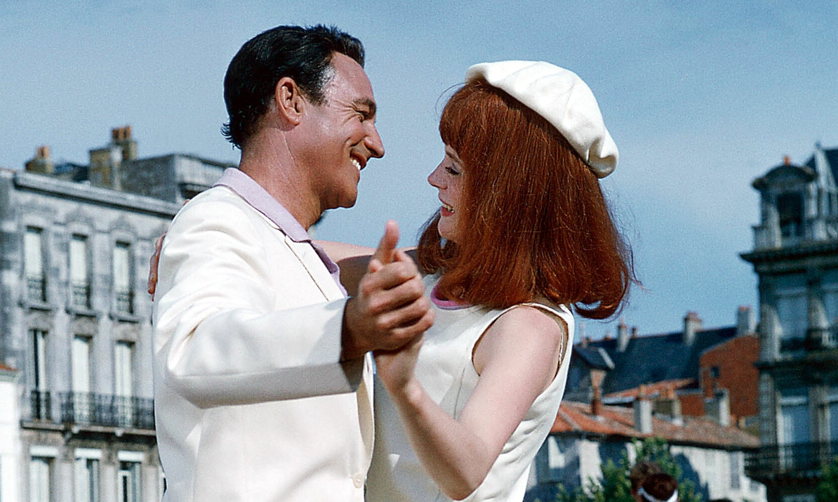 Gene Kelly et Françoise Dorléac sur le tournage des Demoiselles de Rochefort (1967) de Jacques Demy