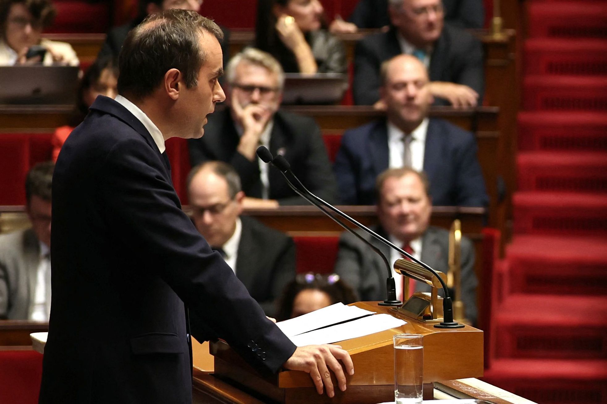 Sébastien Lecornu lors de sa déclaration de politique générale à la tribune de l'Assemblée ce mardi 14 octobre 2025