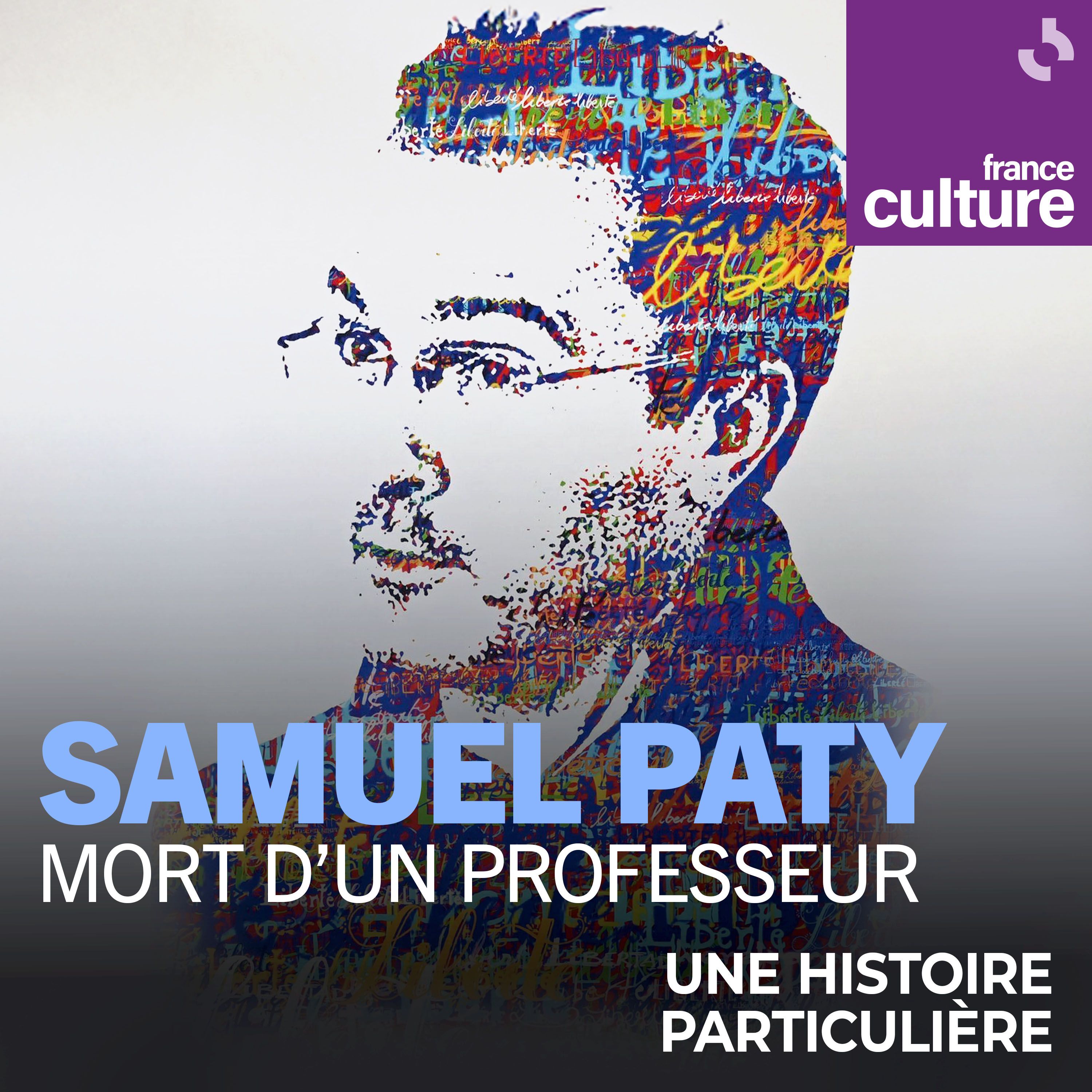 Portrait de Samuel Paty au lycée du Bois d'Aulne à Conflans-Sainte-Honorine Droits : AFP © Bertrand GUAY / POOL