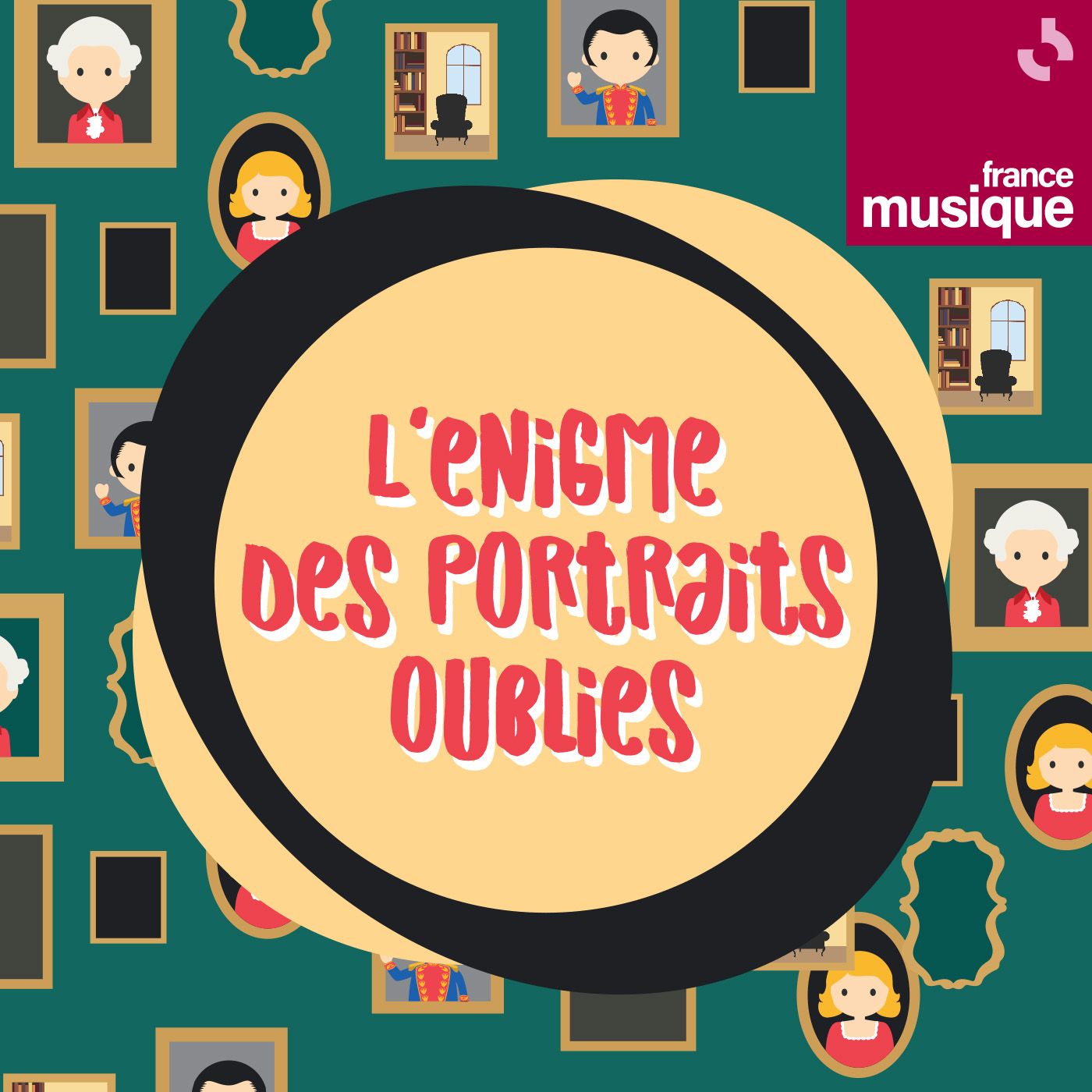 L'énigme des portraits oubliés, un podcast en musique pour les enfants